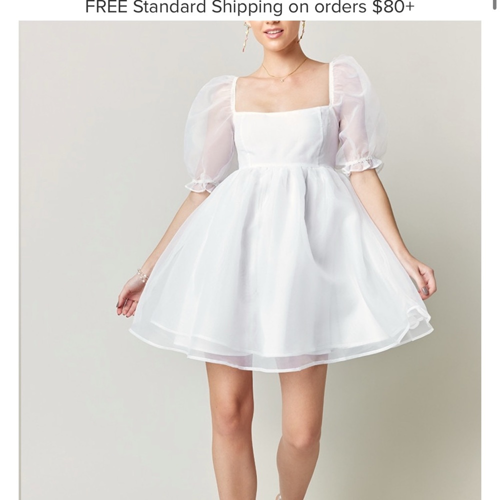 Francesca's Ina Puff Sleeve Mini Dress
